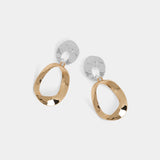 Hammered Hoop Twist - Mixed Metal: Mixed Metal