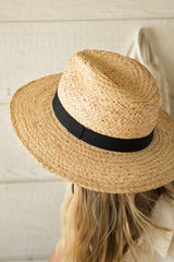 Straw Panama Hat: NATURAL / OS