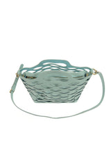 River Laser Cut Tote: L8124-11 Turquoise