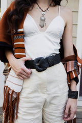 Bestseller Stretchable Raffia Belt – Eco-Friendly Fashion 🌾: Natural