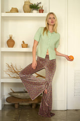 Short Sleeve Button Down Cardigan Top: Black / S