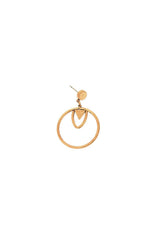 Antiqued Geometric Hoop Post E: 336/73EG Antiqued Gold