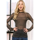 Lurex Mesh Top