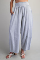 Mineral Washed Wide Leg Pants
