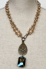 Breathe Necklace in Bronze