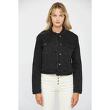 BLACK DENIM JACKET: MURRAY / L