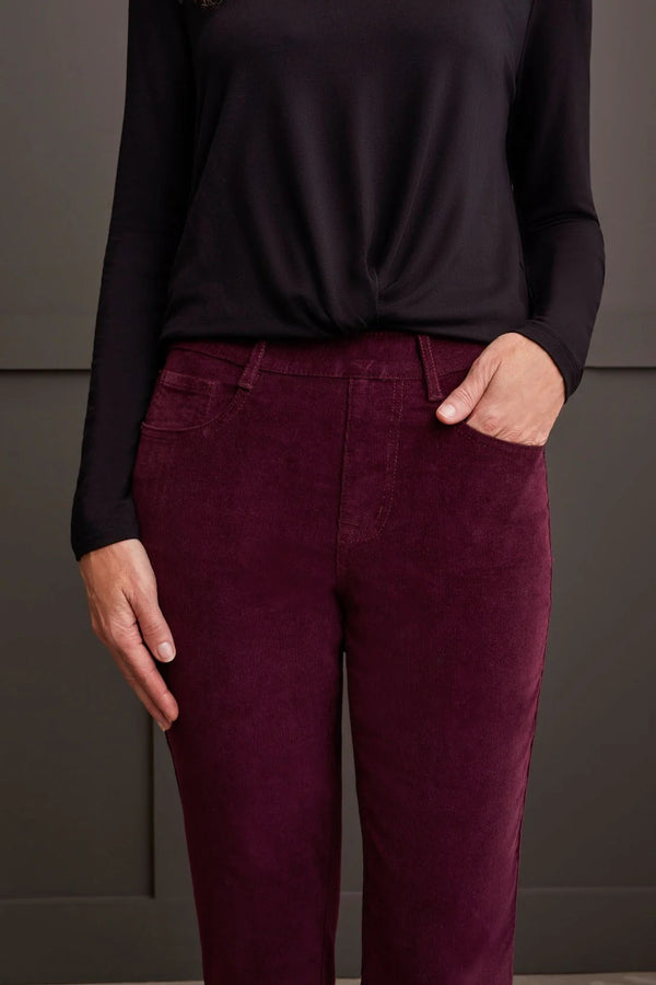 Micro Cord Slim Pant in Raisin