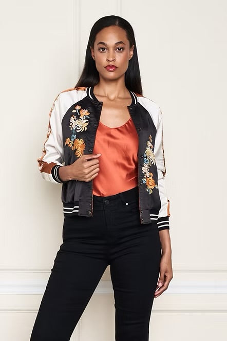 Rust Reversible Satin Jacket