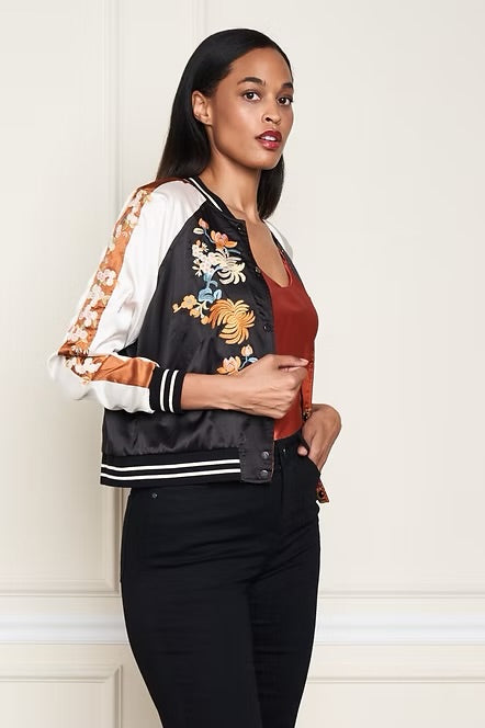 Rust Reversible Satin Jacket