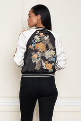 Rust Reversible Satin Jacket