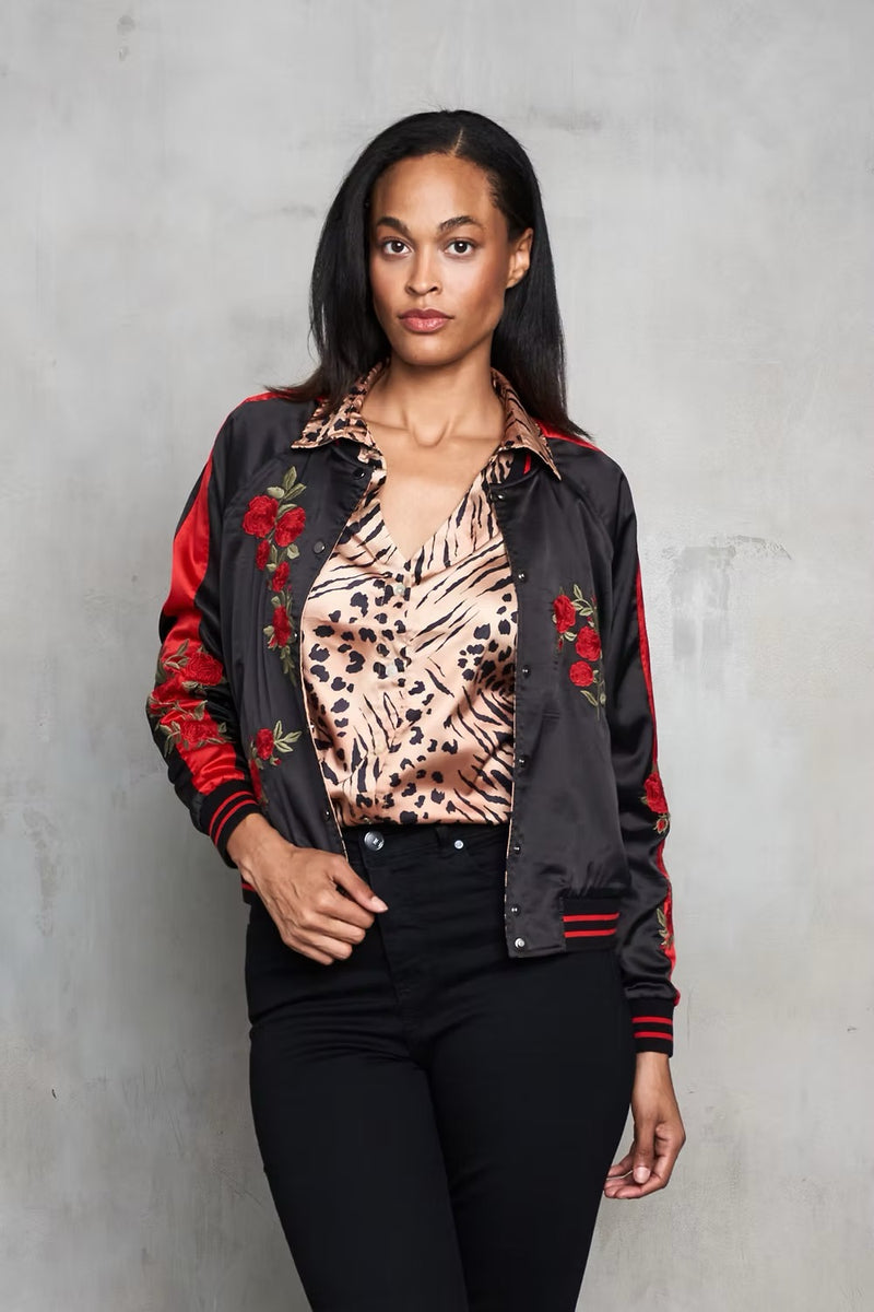 Rose and Tiger Reversible Jacket