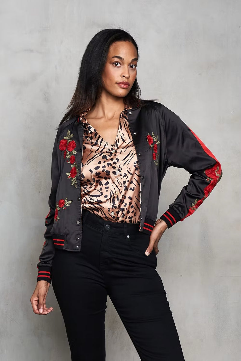 Rose and Tiger Reversible Jacket