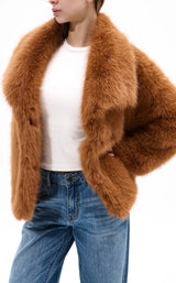 Regina Tan Faux Fur Coat