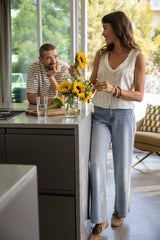 Sleeveless Pintucked Woven Top