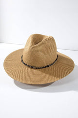 Braided Double Band Panama Hat: NATURAL / 2 / ONE SIZE (OS)