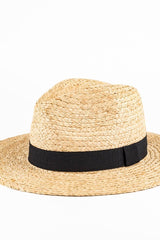 Straw Panama Hat: NATURAL / OS