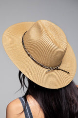 Braided Double Band Panama Hat: NATURAL / 2 / ONE SIZE (OS)