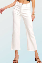 MCP3113-Soft Washed High Waisted Flare Pants 4th of july: Fade Olive / M