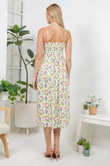 Strawberry Garden Print Cami Dress