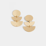 Half Circles Dangle Earrings - Gold: Gold