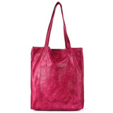 Margie Handcrafted Leather Tote Bag: Aqua
