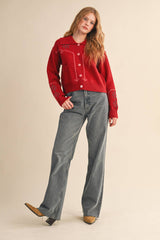 Cropped Western Cardigan