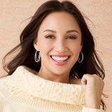Cursive Hoop - Matte Silver: Matte Silver