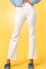 MCP3113-Stretchy High Waisted Flare Pants Game Day Halloween: Washed Black / L