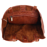 Margie Handcrafted Leather Tote Bag: Tomato