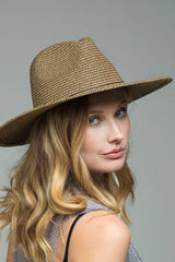 Duo-Tone Panama Hat with Wood Beads: NATURAL / 2 / ONE SIZE (OS)