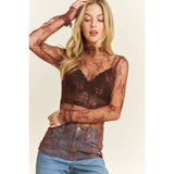 Brown Lace Top
