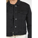 BLACK DENIM JACKET: MURRAY / S
