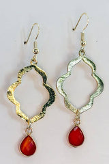 Laurel Earrings: Coral
