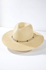 Braided Double Band Panama Hat: NATURAL / 2 / ONE SIZE (OS)