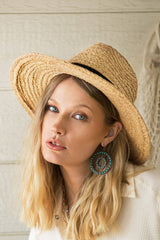 Straw Panama Hat: NATURAL / OS