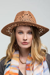 Open-Weave Panama Hat: DARK NATURAL / 2 / ONE SIZE (OS)
