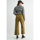 HIGH-RISE WIDE CROP PATCH POCKET: NUTRIA / 25