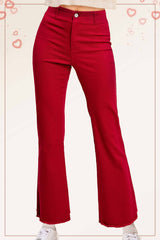 MCP3113-Soft Washed High Waisted Flare Pants 4th of july: Fade Olive / XL