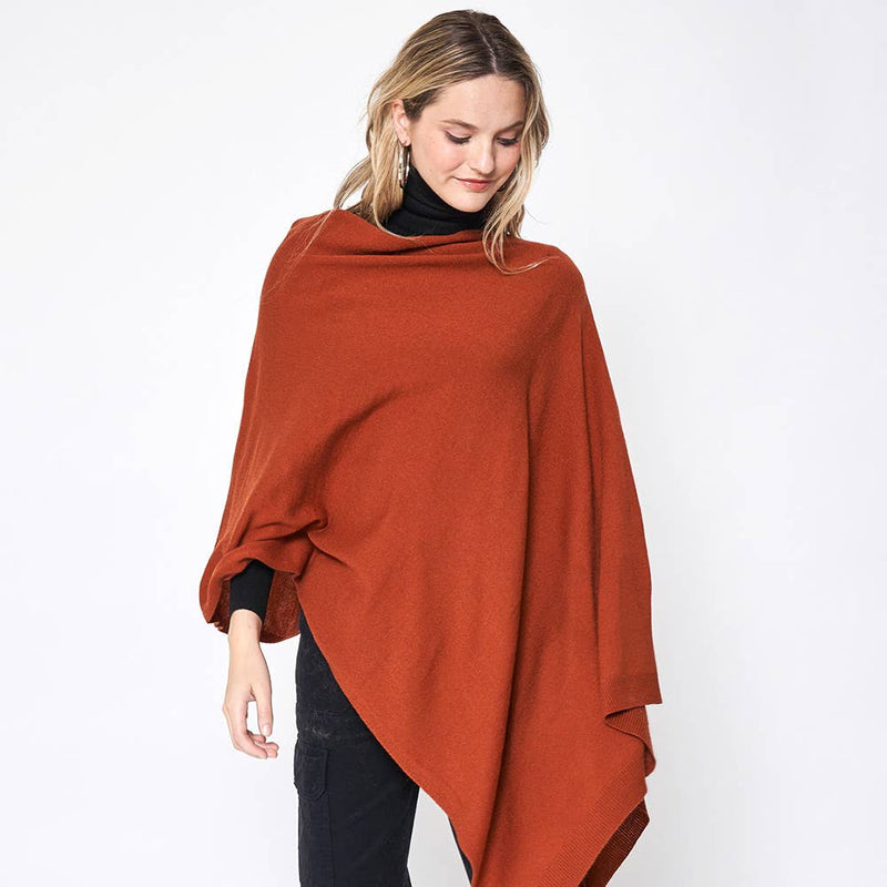 Solid Wrap Poncho