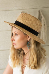 Straw Panama Hat: NATURAL / OS