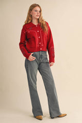 Cropped Western Cardigan