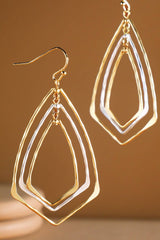 Hammered Multi Marquise Drop Earrings: MULTI(MU)