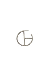 Scratched Geo Hoop Stud Earrings: 343-04ES Silver