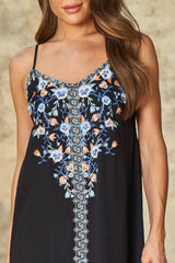 Viscose Woven Hi-Low Slip Dress 4021-MAD : Black / L