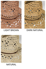 Open-Weave Panama Hat: DARK NATURAL / 2 / ONE SIZE (OS)