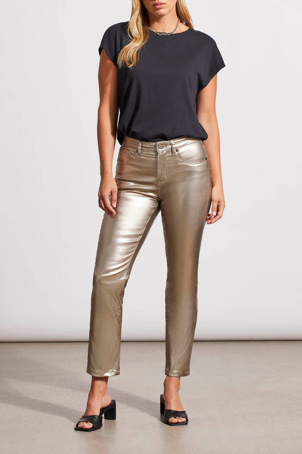 Sophia Curvy Metallic Straight Leg Jeans