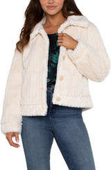 Faux Fur Trucker Jacket