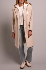 ULTRA-SOFT KNIT COAT WITH REMOVABLE FOOLER HOODIE