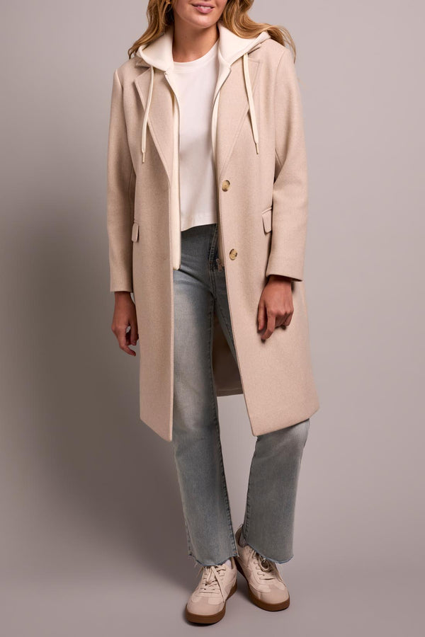 ULTRA-SOFT KNIT COAT WITH REMOVABLE FOOLER HOODIE