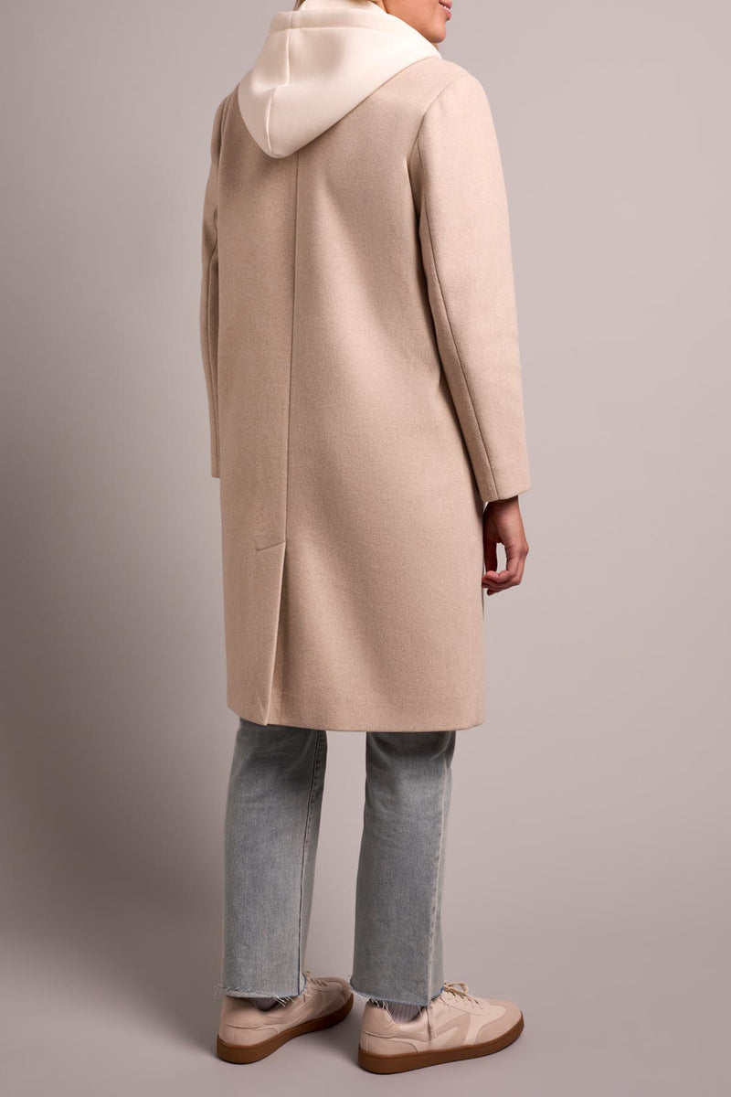 ULTRA-SOFT KNIT COAT WITH REMOVABLE FOOLER HOODIE